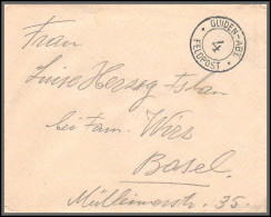 73914 Guiden Abt 4 Pour Basel Feldpost Guerre 1914/1918 Suisse (Swiss) Lettre Cover  - Cartas & Documentos