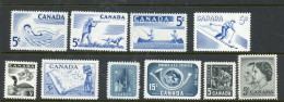 Canada MNH 1957 Year Set - Unused Stamps