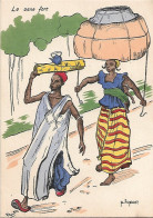 Illustration Africaine - Illustrateur P HUGUET - Le Sexe Fort - Huguet