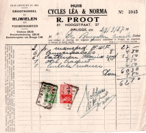 Proot Brugge 1937 / Cycles Léa Norma / Fiets Bicyclette - Documentos