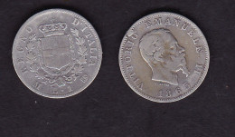 1 LIRA STEMMA  1863M BB VITTORIO EMANUELE II - 1861-1878 : Vittoro Emanuele II