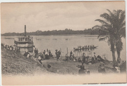 7540 Irebu RDC CONGO BELGE BATEAU SUR BORD DU FLEUVE CONGO Pirogue - Congo Belga