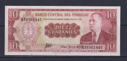 PARAGUAY -  1952-63 10 Guaranies UNC/aUNC  Banknote - Paraguay