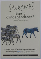 ZEBRE - Esprit D'indépendance - Carte Publicitaire Sauramps - Cebras