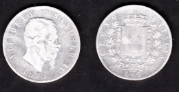 5 LIRE 1874M   VITTORIO EMANUELE II - 1861-1878 : Víctor Emmanuel II