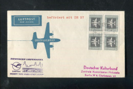 "DDR" 1958, Erstflugbrief "DRESDEN - KARL-MARX-STADT" (7582) - Luftpost