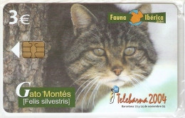 P-557 TARJETA DE EL GATO MONTES DE 3 EUROS Y FECHA DEL 09/04   (NUEVA-MINT) - Private Issues