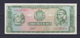 PERU -  1969 10 Sols UNC/aUNC  Banknote - Perú