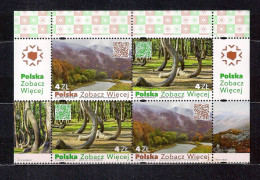 POLAND 2023 POLISH CROOKED FOREST BLOCK Of 4 U MNH** - Unused Stamps
