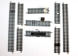 JOUEF HO 9 RAIL 1 BUTOIR, 1 DECROCHAGE, 2 COUPURE 1 PRISE, 5 DROIT N°475, N475/2, MODELISME FERROVIAIRE TRAIN (2105.278) - Track