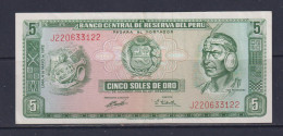 PERU -  1969 10 Sols UNC/aUNC  Banknote - Perù