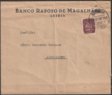 Cover - Banco Raposo Magalhães, Leiria To Alvaiazere -|- Postmark - Leiria. 1952 - Lettres & Documents