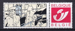 303 BELGIQUE Duo Stamp - TINTIN - En Amerique - BD Comics - Neuf **(MNH) Sans Charniere - Philabédés