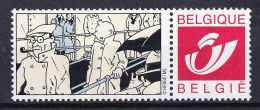 303 BELGIQUE Duo Stamp - TINTIN - En Amerique - BD Comics - Neuf **(MNH) Sans Charniere - Philabédés (cómics)