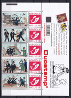 303 BELGIQUE Duo Stamp - TINTIN - Rackham Le Rouge + Haut De Feuille - Neuf **(MNH) Sans Charniere - Philabédés (fumetti)