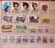 Russia 1990 - 2002 Bird Balloons Owl Ducks Buildings Flowers Train Space Rabbit - Used Stamps