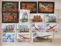 Russia 1981 - 1982 Ships Planes Paintings Bear - Used Stamps