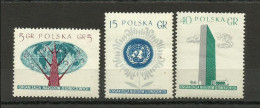 Poland 1957 - Mi. 998/1000  MNH - Neufs