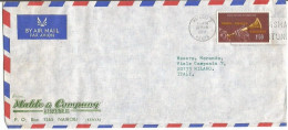 Kenya Commerce AirMailCV Nairobi 20mar1970 X Italy With East Africa 1S50 NZOMARY Musical Instruments - Kenia (1963-...)