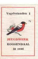 Dutch Matchbox Label, Roosendaal - North Brabant, Vogelvrienden I, JEUGDWERK, 10 Cent, Bird, Holland, Netherlands - Boites D'allumettes - Etiquettes