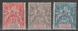 Anjouan N° 14 15 16 * - Unused Stamps