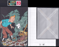 BELGIQUE Duo Stamp TINTIN + Set D'écriture - Neuf ** (MNH) Sans Trace De Charniere - Philabédés