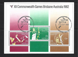 Australia 1982 Brisbane Commonwealth Games Miniature Sheet FU - Gebraucht