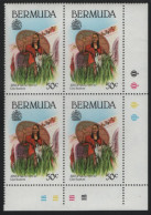 Bermuda 1980 MNH Sc 399 50c Gina Swainson Miss World LR Corner Block Of 4 - Bermuda