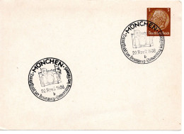 62282 - Deutsches Reich - 1938 - 3Pfg Hindenburg PGAKte SoStpl MUENCHEN - GEBURTSTAG DES FUEHRERS - Enteros Postales Privados