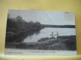 40 1339 CPA 1910 - AUTRE VUE LEGENDE DIFFERENTE N° 2 - 40 HAGETMAU - LE LAC D'AGES - ANMATION. BARQUE - Hagetmau