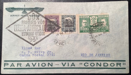 1931 DOX PRIMEIRO VÔO EUROPA-AMERICA DO SUL-ESTADOS UNIDOS Serviço Aereo Air Mail Cover (Brazil Condor Lettre Brief USA - Aéreo