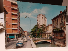 Cartolina Monza ,ponte Sul Lambro Di Via Lecco E Via Aliprandi,auto Fiat 1100 - Monza