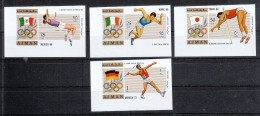 Ajman 1971**, Olymp. Sommerspiele,  Kaktus Opuntia Sp. / Ajman 1971, MNH, Olympic Summer Games, Cactus Opuntia Sp. - Sukkulenten