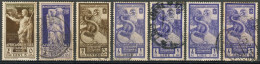 REGNO AFRICA ORIENTALE ITALIANA 1938 A.O.I. BIMILLENARIO AUGUSTEO 7 VALORI USATI - SASSONE 21-24-PA14/15 - Afrique Orientale Italienne