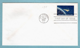 FDC Etats-Unis 1986 - Project Mercury - Cape Canaveral - Etats-Unis