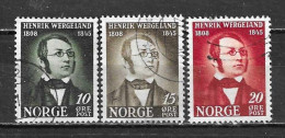 273/75  Poète Henrik Wergeland - Série Complète - Oblit. - LOOK!!!! - Used Stamps