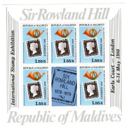 Maldives Cat 875s 1980  London 80 Mini Sheet Mint Never Hinged - Maldives (1965-...)