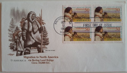 1991..USA.. FDC WITH STAMPS AND POSTMARKS..America PUAS - First Americans Crossed Over From Asia - 1991-2000