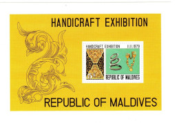 Maldives Cat 847 1979 Handicraft Exhibition Mini Sheet Mint Never Hinged - Maldives (1965-...)