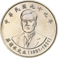 CHINA TAIWAN, 10 Yüan, Chiang Wei-shui, 2010, Cupro-nickel, SPL - Taiwán