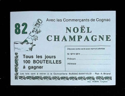 Carte , Gain: 100 Bouteilles, Commerçants De Cognac, 1982 - Unclassified