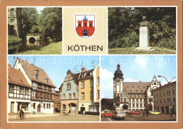 72015753 Koethen Anhalt Schlosspark Naumann-Denkmal Holzmarkt Bach Gedenkstaette - Koethen (Anhalt)