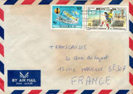 NOUVELLE CALEDONIE AFFRANCHISSEMENT COMPOSE SUR LETTRE POUR LA FRANCE 1988 - Brieven En Documenten