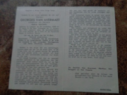 Doodsprentje/Bidprentje  GEORGES VAN AVERMAET   Lokeren 1888-1961  (Echtg MARIA MATTHYS) - Religion & Esotérisme