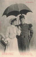 COUPLES - Le Parapluie - Echange De Tendres Regards - Carte Postale Ancienne - Couples