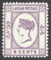 Labuan Sc# 44 MH 1894 8c Queen Victoria - North Borneo (...-1963)