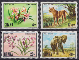 Ghana - 390/93 ** Faune & Flore 1970 - Ghana (1957-...)