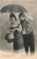 COUPLES - Le Parapluie - Rencontre De Lucas Et Lise - Carte Postale Ancienne - Couples