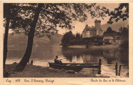 FRANCE - Environs D' Annecy - Duingt - Bords Du Lac Et Le Château - Barque - Carte Postale Ancienne - Annecy