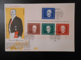 ALLEMAGNE FDC YT BF3 DR KONRAD ADENAUER - 1961-1970